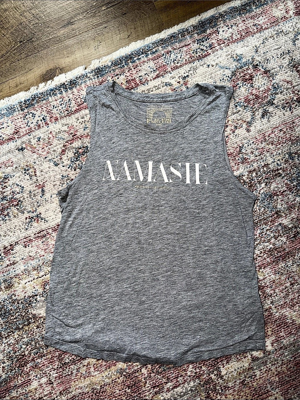 Spiritual Gangster Namaste Gray Muscle Tank Size Small